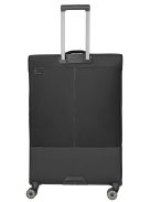 Travelite Crosslite fekete 4 kerekű óriás bőrönd