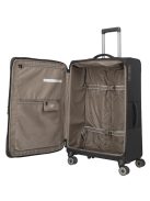Travelite Crosslite fekete 4 kerekű óriás bőrönd