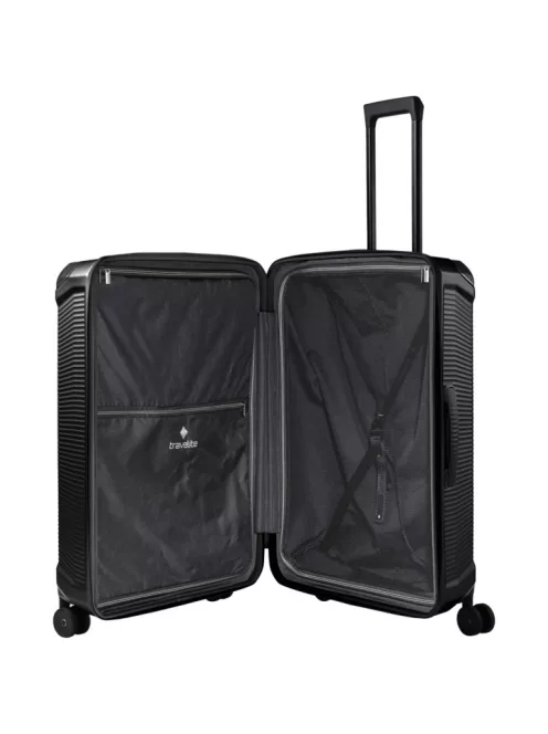 Travelite Millennium 4w L fekete nagy méretű bőrönd
