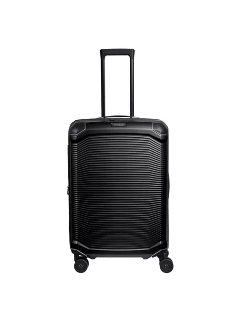 Travelite Millennium 4w M fekete bővíthető közepes méretű bőrönd