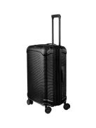 Travelite Millennium 4w M fekete bővíthető közepes méretű bőrönd