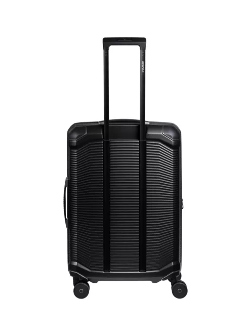 Travelite Millennium 4w M fekete bővíthető közepes méretű bőrönd