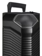 Travelite Millennium 4w M fekete bővíthető közepes méretű bőrönd