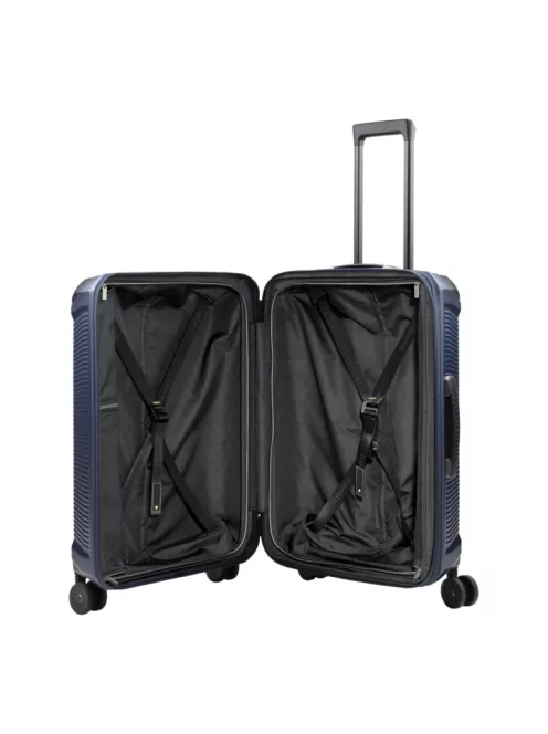 Travelite Millennium 4w M navy bővíthető közepes méretű bőrönd