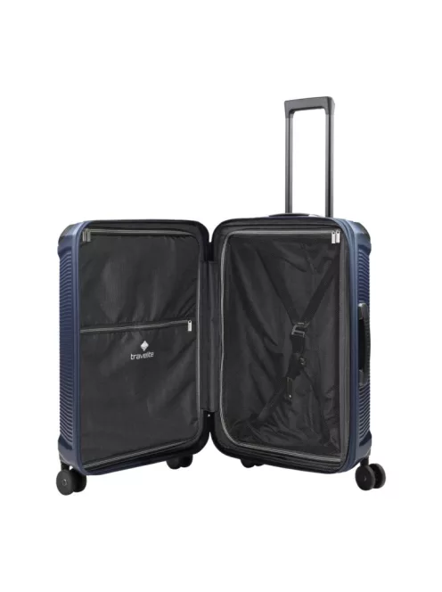 Travelite Millennium 4w M navy bővíthető közepes méretű bőrönd