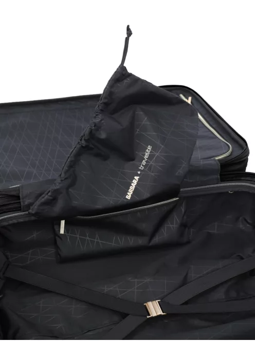 Travelite Barbara Novelty fekete 4 kerekű női közepes bőrönd