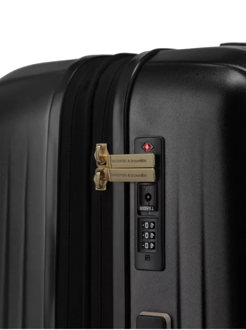 Travelite Barbara Novelty fekete 4 kerekű női közepes bőrönd