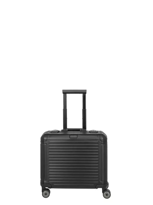 Travelite Next fekete alumínium 4 kerekű üzleti kabinbőrönd 79813-01