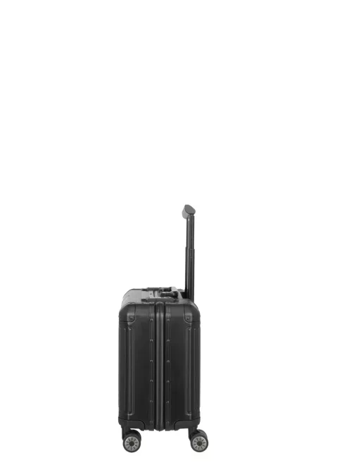 Travelite Next fekete alumínium 4 kerekű üzleti kabinbőrönd 79813-01