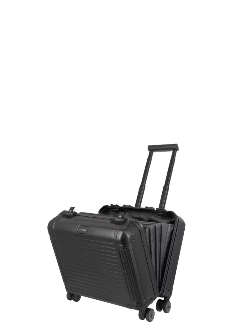Travelite Next fekete alumínium 4 kerekű üzleti kabinbőrönd 79813-01