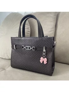 Rózsaszín masnis táskadísz és kulcstartó