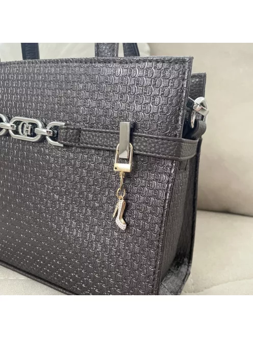 Zsákbamacska - Piros csajos kicsi táskadísz és kulcstartó