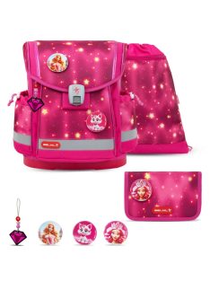 Belmil Classy Plus Pink Star elsős iskolatáska szett