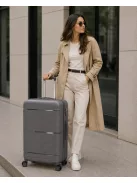 Benzi Barcelona 5899 L szürke nagy méretű bővíthető bőrönd