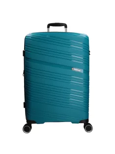   Benzi Malaga 5904 L zöld nagy méretű bővíthető bőrönd