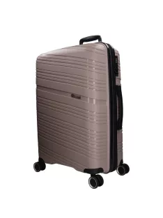   Benzi Malaga 5904 L szürke nagy méretű bővíthető bőrönd
