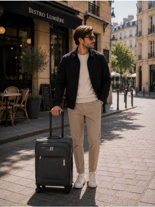 Travelite Priego S 4w antracit kabinbőrönd