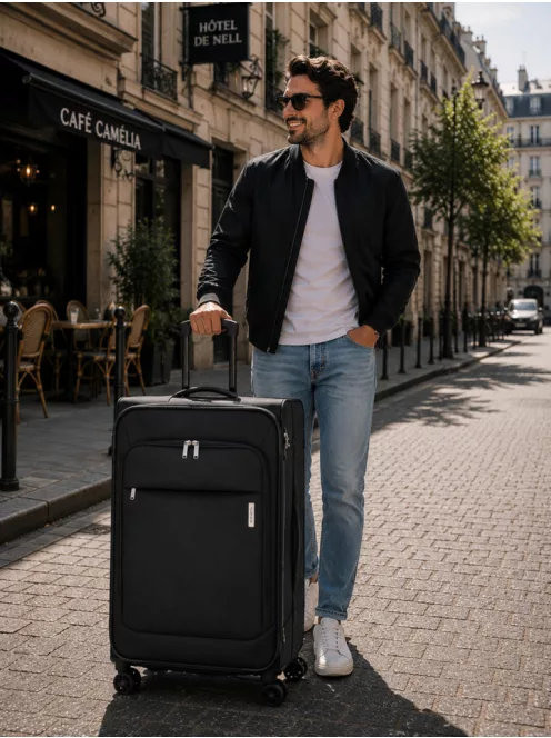 Travelite Priego L 4w antracit nagy bőrönd