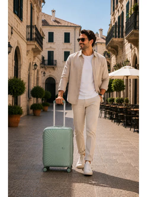 Travelite Voyaage S zöld kabinbőrönd