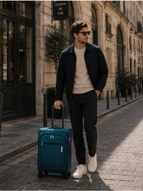 Travelite Priego S 4w petrol kabinbőrönd