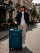 Travelite Priego L 4w petrol nagy bőrönd