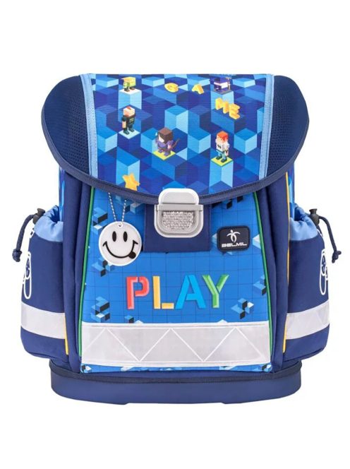 Belmil kék minecraftos fiú kisiskolás iskolatáska
