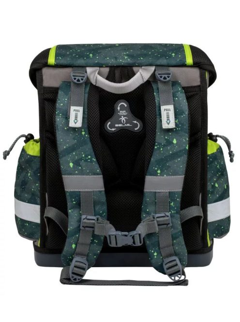 Belmil fekete-antracit dínós fiú kisiskolás iskolatáska