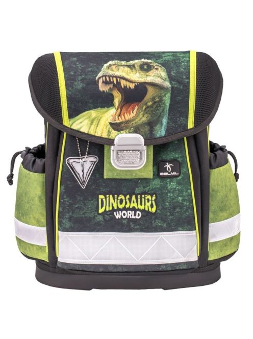 Belmil fekete-zöld dínós fiú iskolatáska szett