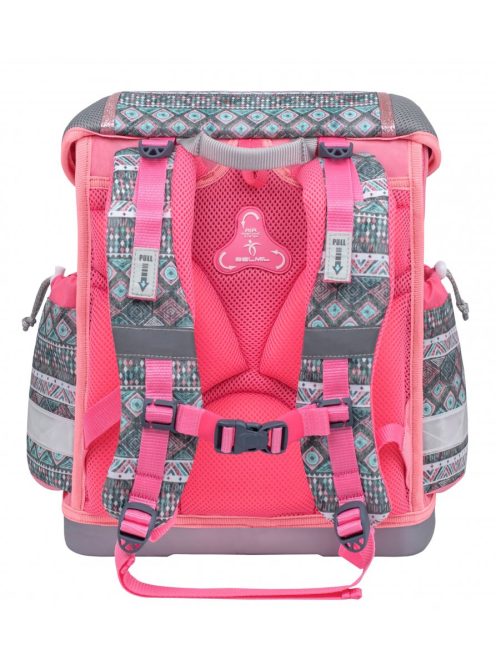 Belmil szürke-rózsaszín lovas lány iskolatáska szett