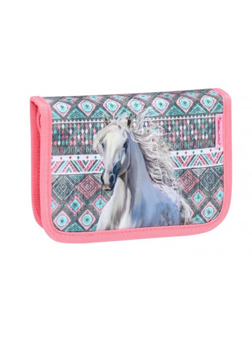 Belmil szürke-rózsaszín lovas lány iskolatáska szett