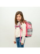 Belmil szürke-rózsaszín lovas lány iskolatáska szett