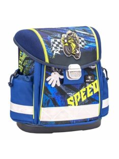 Belmil kék motoros fiú iskolatáska szett