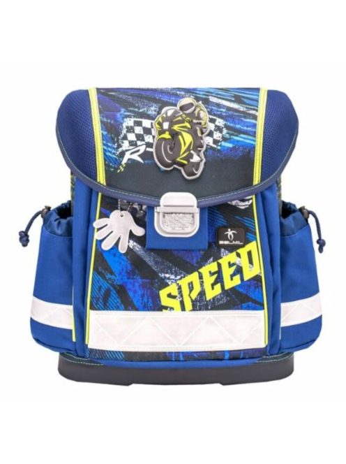 Belmil kék motoros fiú iskolatáska szett