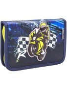 Belmil kék motoros fiú iskolatáska szett