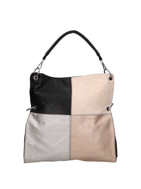 Natascia 5037-1 fekete bézs női válltáska