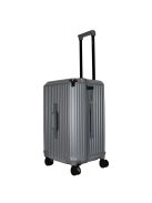 Benzi Girona ezüst 5 kerekű közepes bőrönd