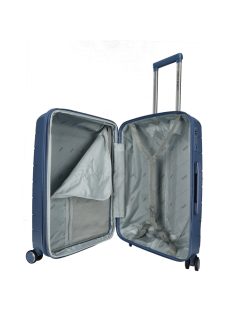 Enrico Benetti Montreal kék 4 kerekű közepes bőrönd