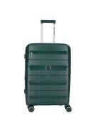 Enrico Benetti Montreal zöld 4 kerekű közepes bőrönd