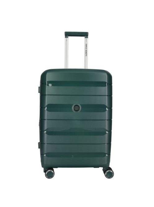 Enrico Benetti Montreal zöld 4 kerekű közepes bőrönd