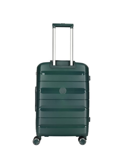 Enrico Benetti Montreal zöld 4 kerekű közepes bőrönd