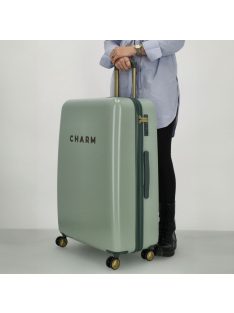 Charm London menta 4 kerekű nagy bőrönd