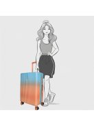 Enrico Benetti Havana púder 4 kerekű közepes bőrönd