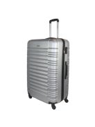 Leonardo Da Vinci Modena ezüst 4 kerekű óriás bőrönd