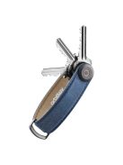 Orbitkey Waxed Canvas Key Organiser Navy Blue bőr kulcstartó 