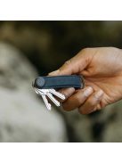 Orbitkey Waxed Canvas Key Organiser Navy Blue bőr kulcstartó 