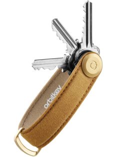   Orbitkey Waxed Canvas Key Organiser Golden Sand bőr kulcstartó 