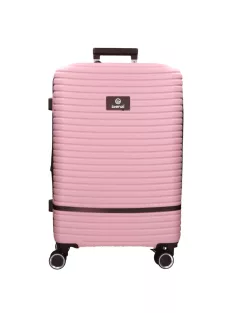 Benzi 5886 L pink nagy bővíthető bőrönd ABS