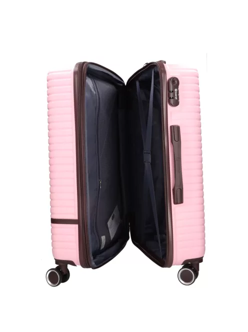 Benzi 5886 L pink nagy bővíthető bőrönd ABS