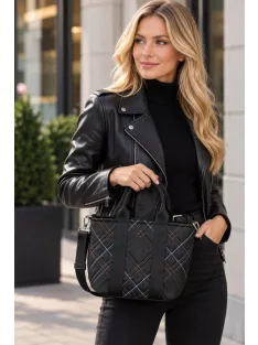 Tom Tailor női válltáska AMINTA ZIP SHOPPER M fekete – trendi Tom Tailor válltáska