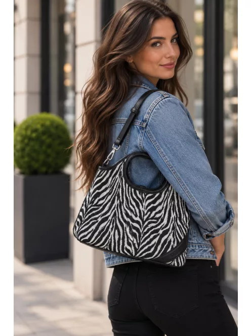 Tom Tailor női kézitáska 012955 LIDORA ZIP SHOPPER S 5131 - 061 - zebra – trendi Tom Tailor kézitáska